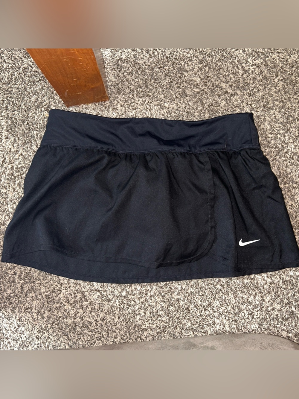 Nike Black Sports Skort with White Swoosh